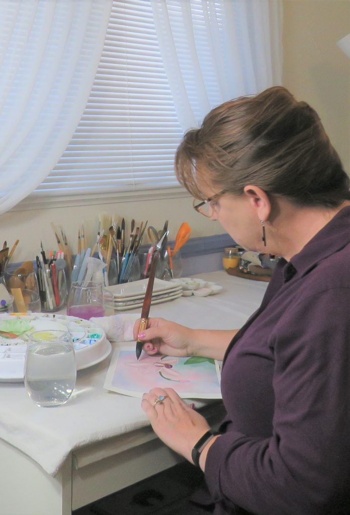 Artist in Studio Painting